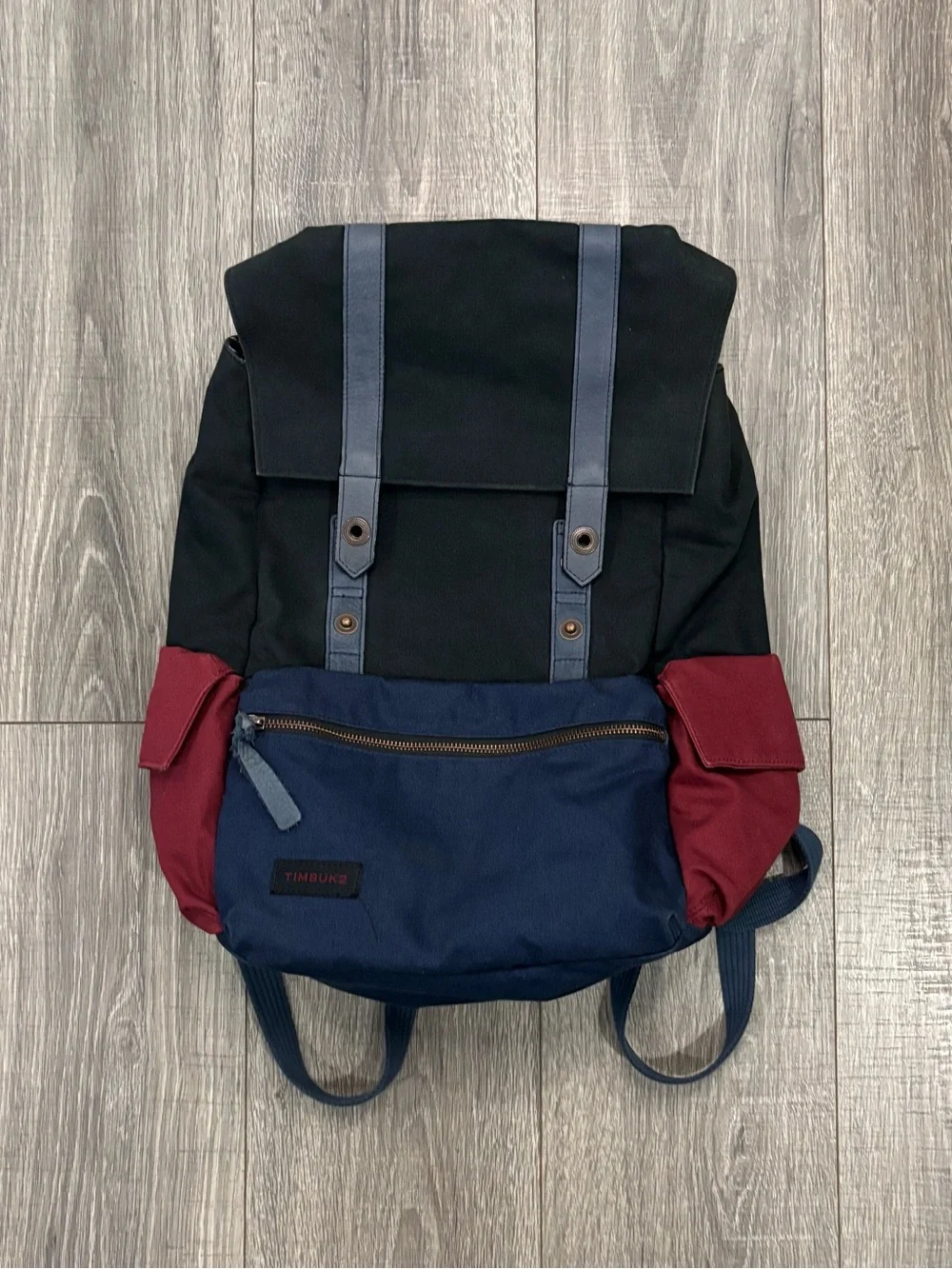 Timbuk2 Roll Top Backpack Unisex Laptop Travel Black Navy Burgundy
